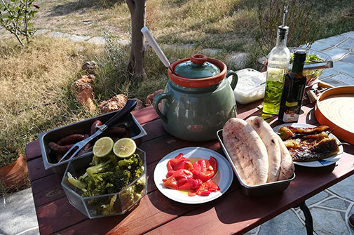 Traditional treats from Blue Fish in Sifnos